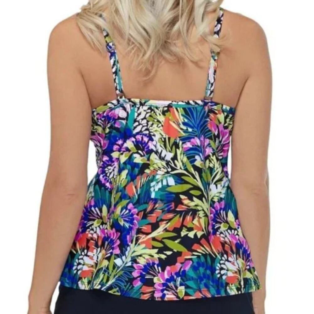 NWT Island Escape Women’s Floral Swim Top 6 - Picture 2 of 13